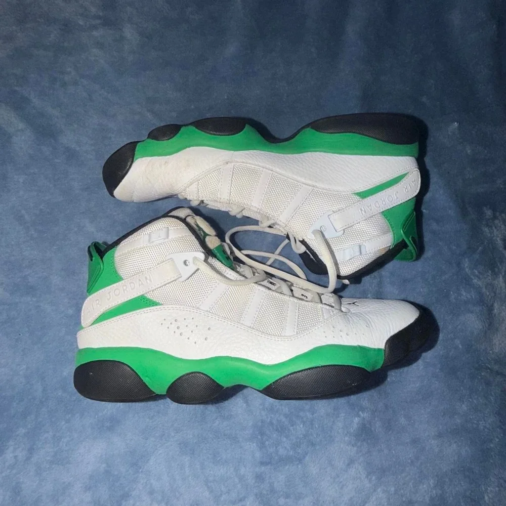 Jordan 6 Rings Men's Shoes in White/Lucky Green/Black size 9